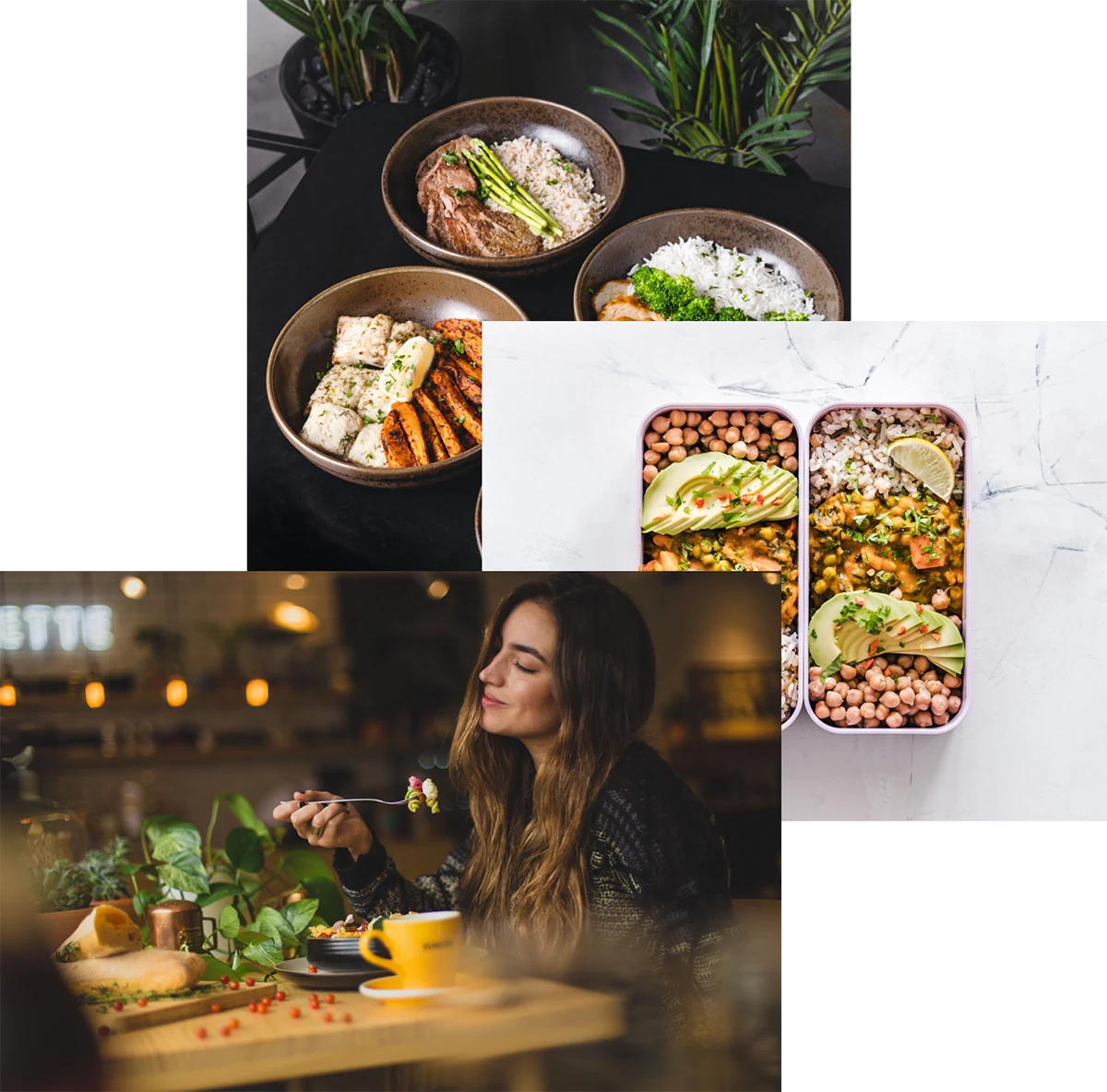 Hero image - Woman enjoying food, Meals in storage